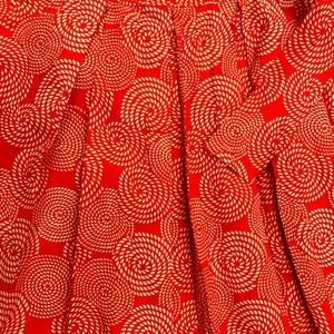 Willi Smith coral A-line pleated skirt